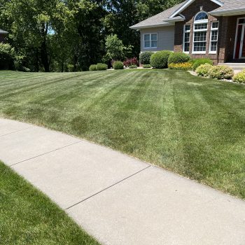 Mowing & lawn maintenance completed by Customer Care Lawn Service. Picture on The Local Hub Iowa City