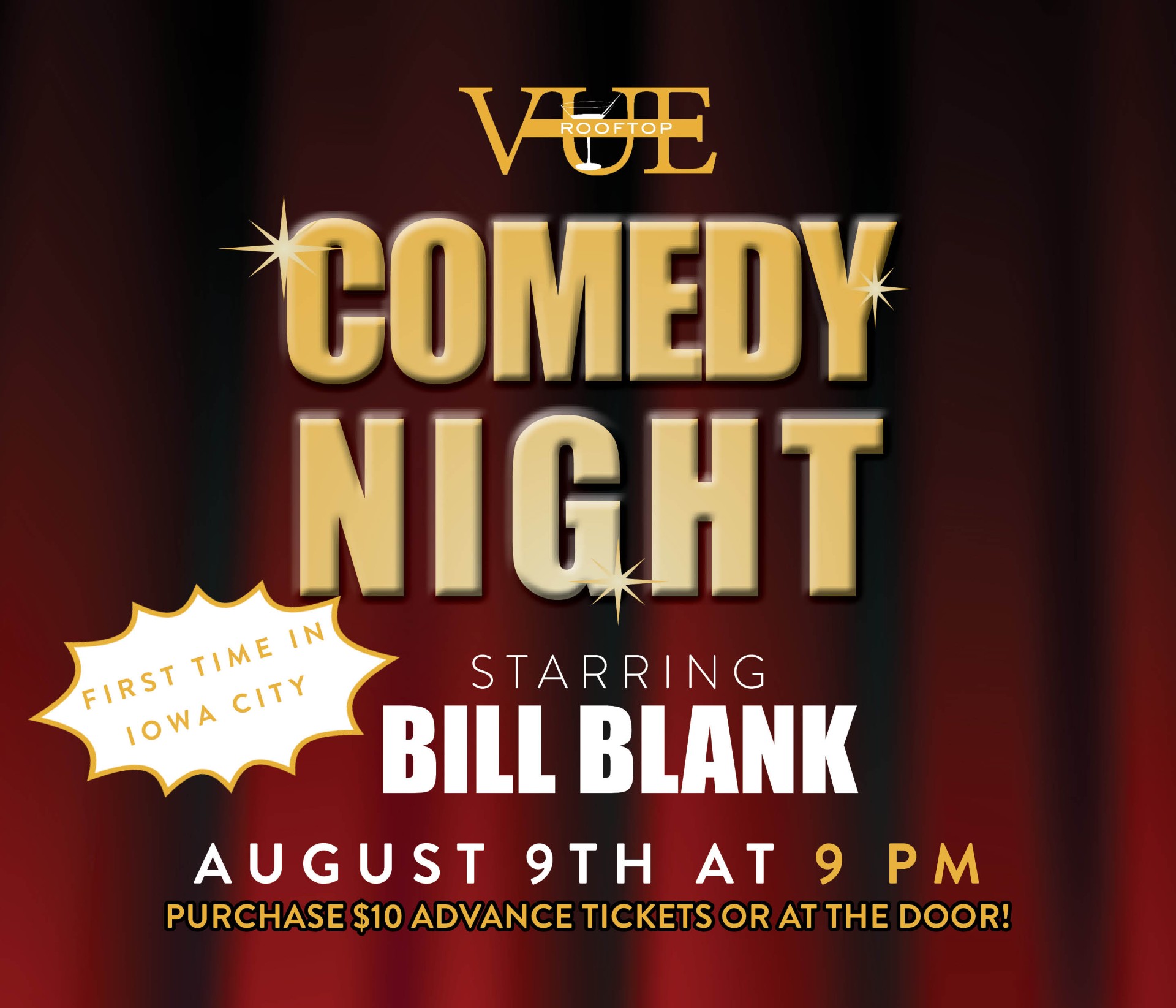 Comedy Night at The Vue Rooftop The Local Hub Iowa City