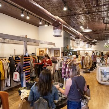 Inside Dulcinea, a women’s clothing store located in Downtown Iowa City, on The Local Hub Iowa City