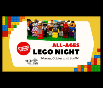 All Ages Lego Night at the Solon Public Library. The Local Hub Iowa City