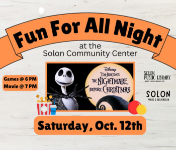 Fun For All Night at the Solon Community Center. Halloween Movie. The Local Hub Iowa City