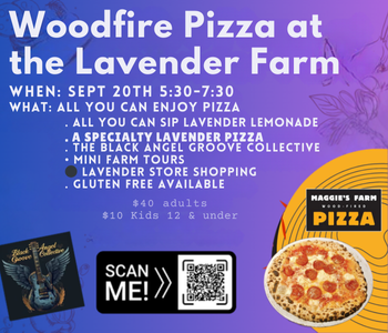 Woodfire Pizza at the Lavender Farm. The Local Hub Iowa City