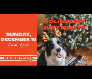 Holiday Pet Portraits at Big Grove Iowa City. The Local Hub Iowa City