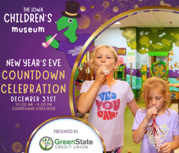 New Years Eve Countdown Celebration at the Iowa Children’s Museum. The Local Hub Iowa City