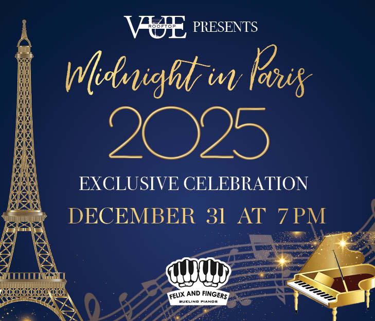 The Vue Rooftop New Years Eve Midnight in Paris. The Local Hub Iowa City