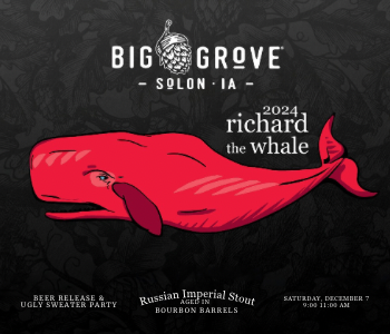 Richard the Whale Release and Ugly Sweater Party at Big Grove Solon. The Local Hub Iowa City