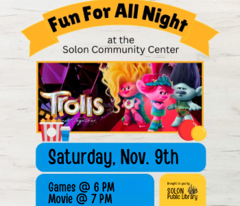 Fun For All Night. The Trolls Movie. Solon Iowa. The Local Hub Iowa City