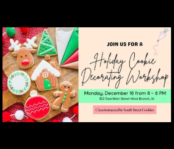 Holiday Cookie Decorating Workshop at White Pumpkin Studio. The Local Hub Iowa City