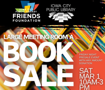 Iowa City Public Library (ICPL) fundraiser by the Friends Foundation. Event on The Local Hub Iowa City