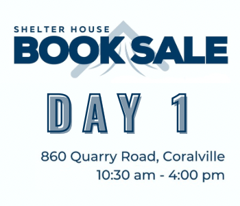 Day 1 of Shelter House’s annual Book Sale at the Antique Old Car Museum of Iowa. Event on The Local Hub Iowa City