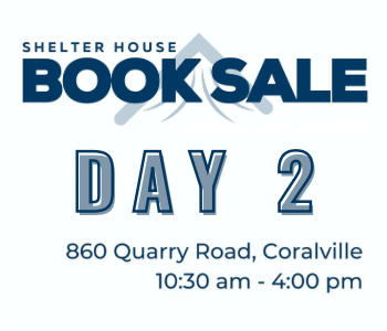 Day 2 of Shelter House’s annual Book Sale at the Antique Old Car Museum of Iowa. Event on The Local Hub Iowa City