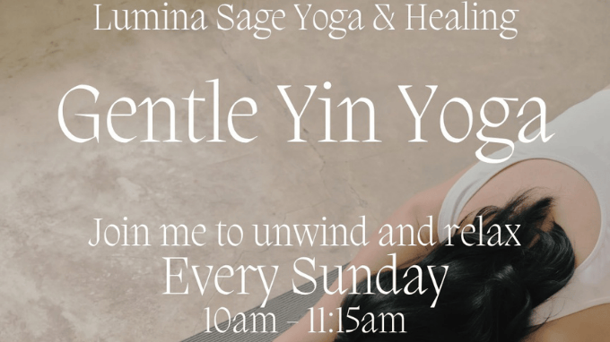 Yin Yoga at Anahata Wellness Co-op every Sunday morning. Event featured on The Local Hub Iowa City